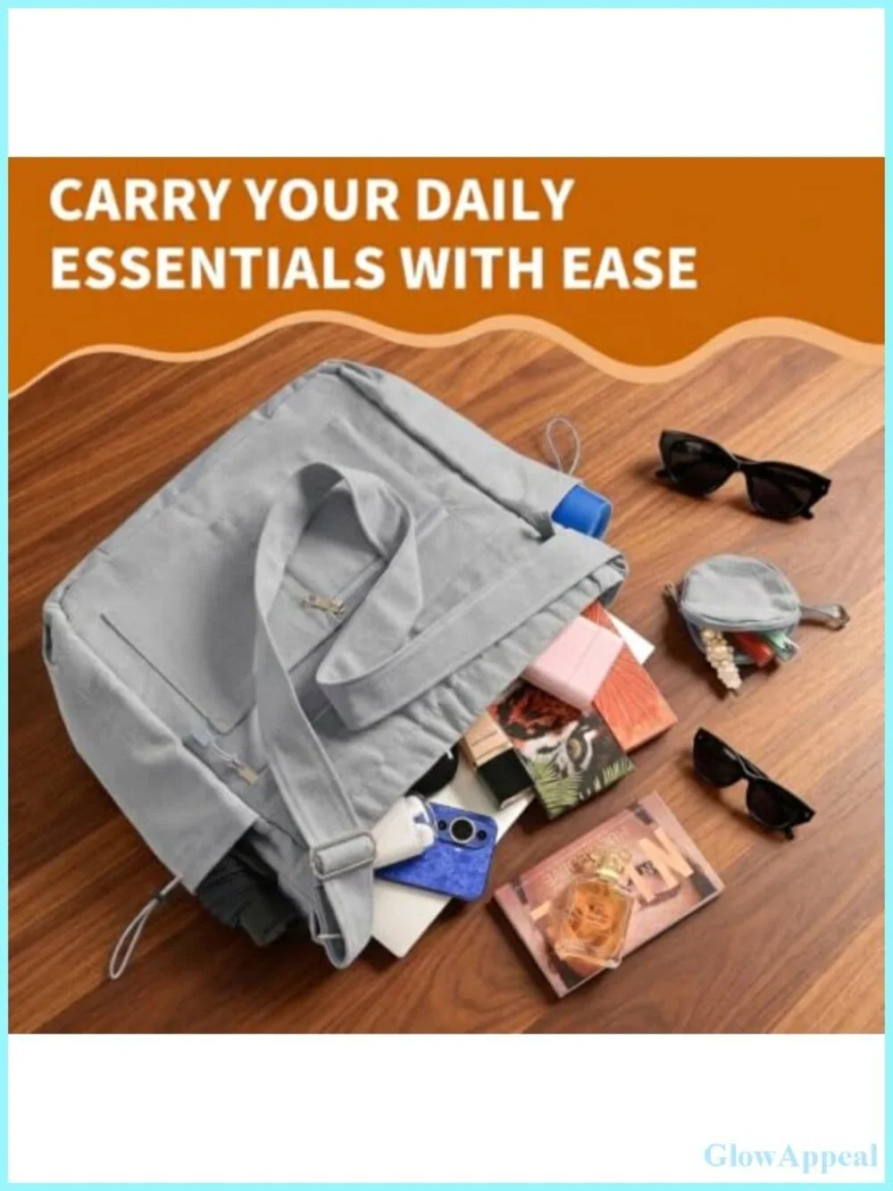 Canvas Hobo Crossbody Tote Bag Set Messenger Bag Adjustable Strap